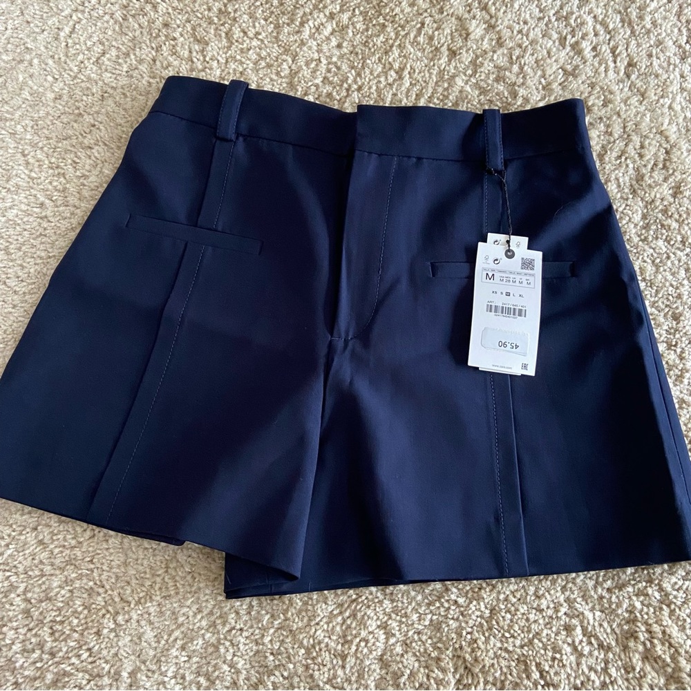 NWT ZARA Shorts Navy
